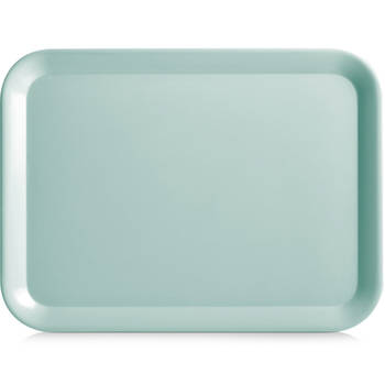 Serveerblad rechthoek blauw melamine 44 x 32 cm - Dienbladen