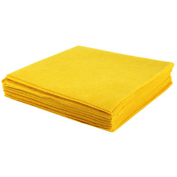 20x stuks gele schoonmaakdoekjes / huishouddoeken - Poetsdoekjes