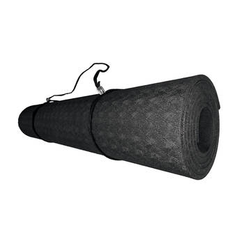 Iron Gym Yogamat 4 mm, anti slip met draagriem, fitness mat zwart