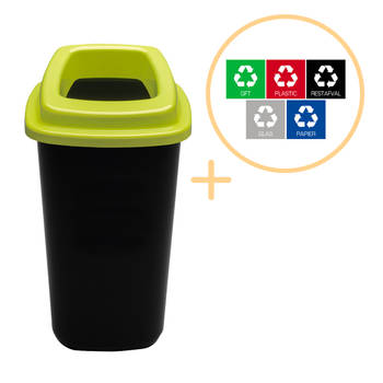 Plafor Prullenbak 45L groen, gemakkelijk afval recyclen