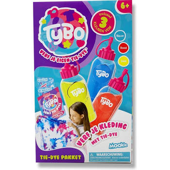 Mookie tie-dye-pakket Tybo junior 28 x 17 cm 9-delig