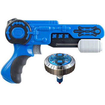 Silverlit tol blaster Spinner Mad Megawave blauw/zwart 2-delig