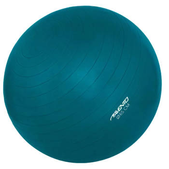 Avento fitnessbal 65 cm PVC blauw 2-delig