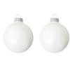 16x Witte matte kerstballen van glas 7 cm - Kerstbal