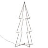 Kerstverlichting 3D kerstbomen met 60 lampjes classic warm 72 cm - kerstverlichting figuur