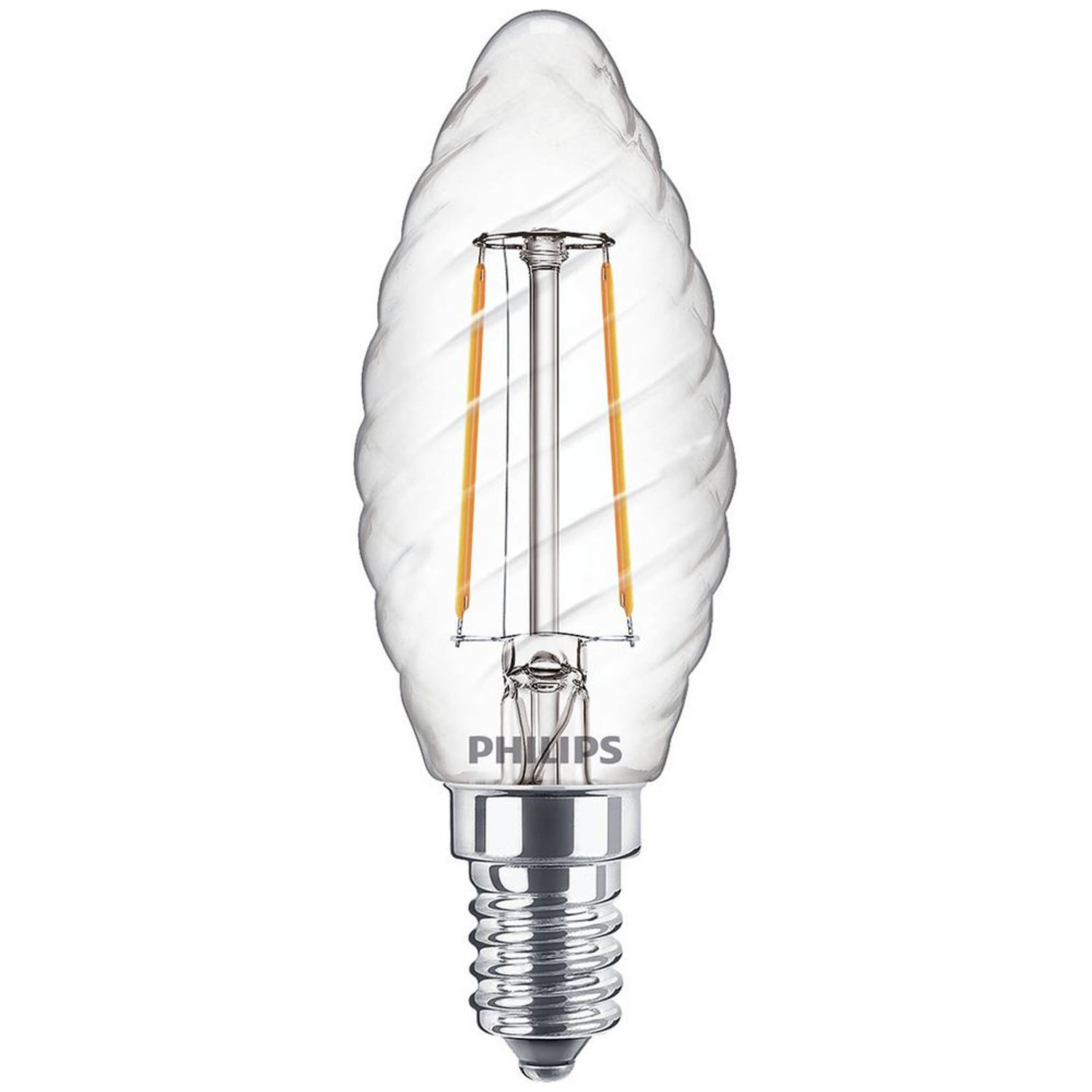 Philips 2099762353 LED lamp E14 2W 250Lm kaars filament gedraaid online kopen