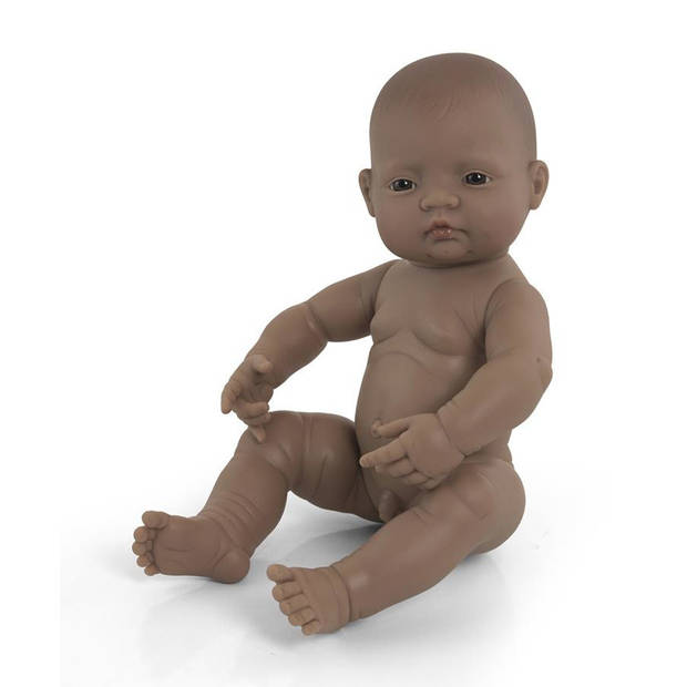 Miniland babypop jongetje met vanillegeur 40 cm bruin