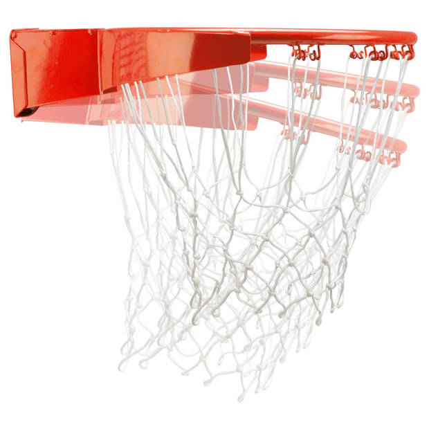 Avento basketbalring met veer en net Slam Rim Pro oranje/wit