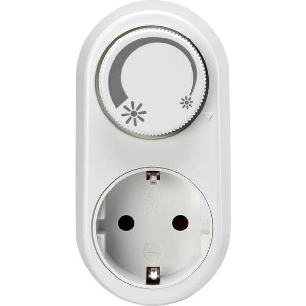 LED Stekkerdimmer - Priso Tuby - Opbouw - Enkel Knop - 3-24W - Wit Nederland