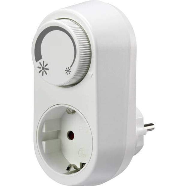 LED Stekkerdimmer - Priso Tuby - Opbouw - Enkel Knop - 3-24W - Wit Nederland