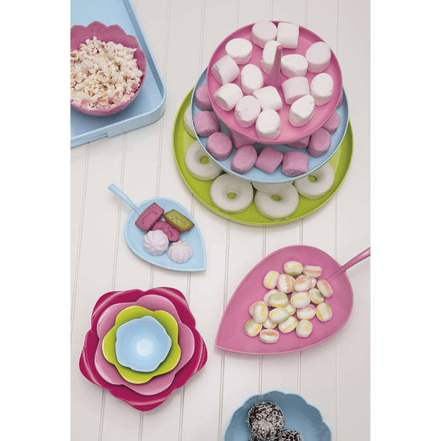 Zak!Designs - Lotus Schaal Ø 13 cm Set van 4 Stuks - Melamine - Multicolor