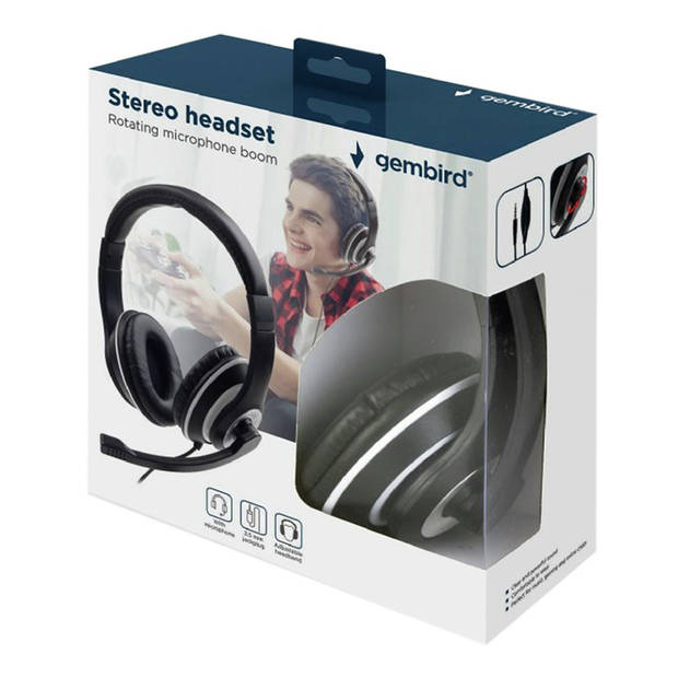Gembird Headset met Microfoon 3.5 mm jack met volume control