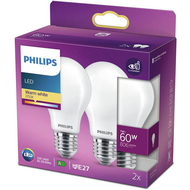 Philips LED Lamp E27 7W - Classic