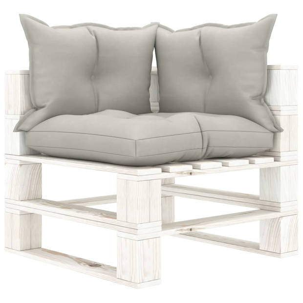 The Living Store Pallet hoekbank - Grenenhouten loungeset - 200 x 67.5 x 60.8 cm