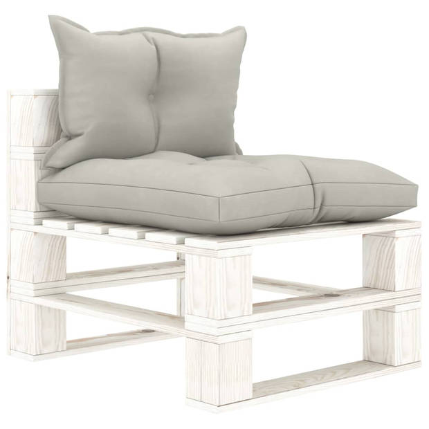 The Living Store Pallet hoekbank - Grenenhouten loungeset - 200 x 67.5 x 60.8 cm