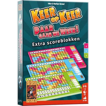 999 Games scoreblokken Keer op Keer level 5/6/7 papier 3 stuks