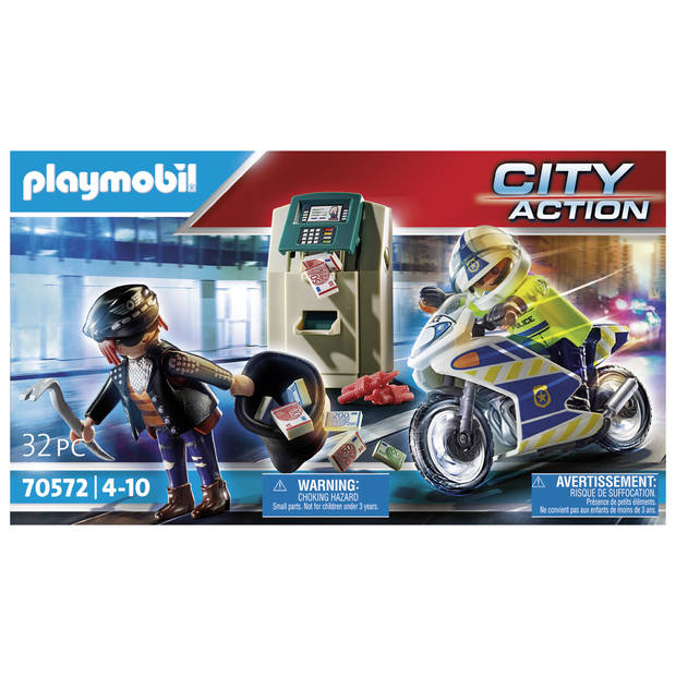 Playmobil Politiemotor: achtervolging van de geldrover 70572