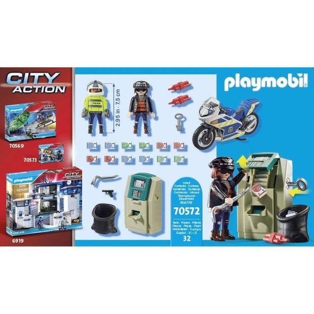 Playmobil Politiemotor: achtervolging van de geldrover 70572