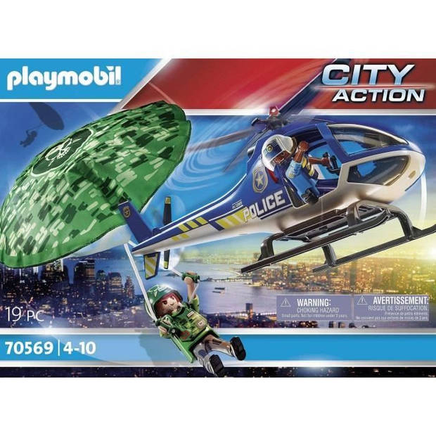 Playmobil Politiehelikopter: parachute-achtervolging 70569