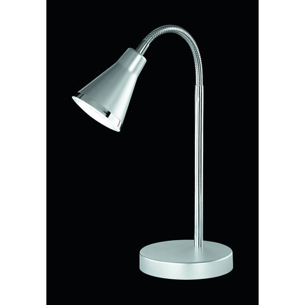 LED Bureaulamp - Trion Arora - 3W - Warm Wit 3000K - Rond - Glans Titaan - Kunststof