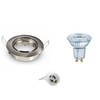 LED Spot Set - Aigi - LEDVANCE Parathom PAR16 930 36D - GU10 Fitting - Dimbaar - Inbouw Rond - Mat Chroom - 3.7W - Warm