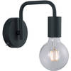 LED Wandlamp - Wandverlichting - Trion Dolla - E27 Fitting - Rond - Mat Zwart - Aluminium