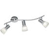 LED Plafondspot - Trion Levino - E14 Fitting - Warm Wit 3000K - 3-lichts - Rechthoek - Mat Nikkel - Aluminium