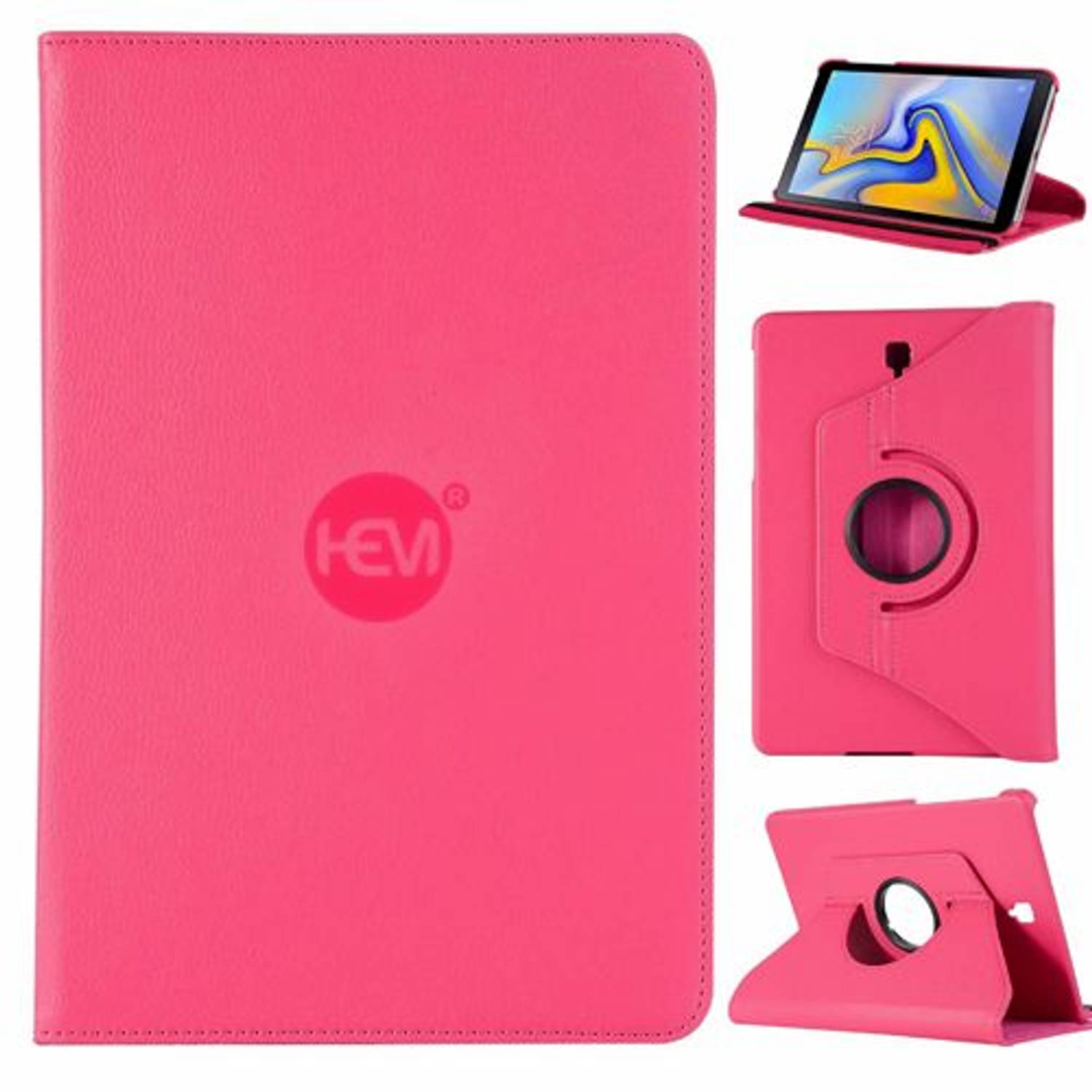Samsung Galaxy Tab A 10.1 (2019) Cover Donker Roze - Ipad hoes, Tablethoes