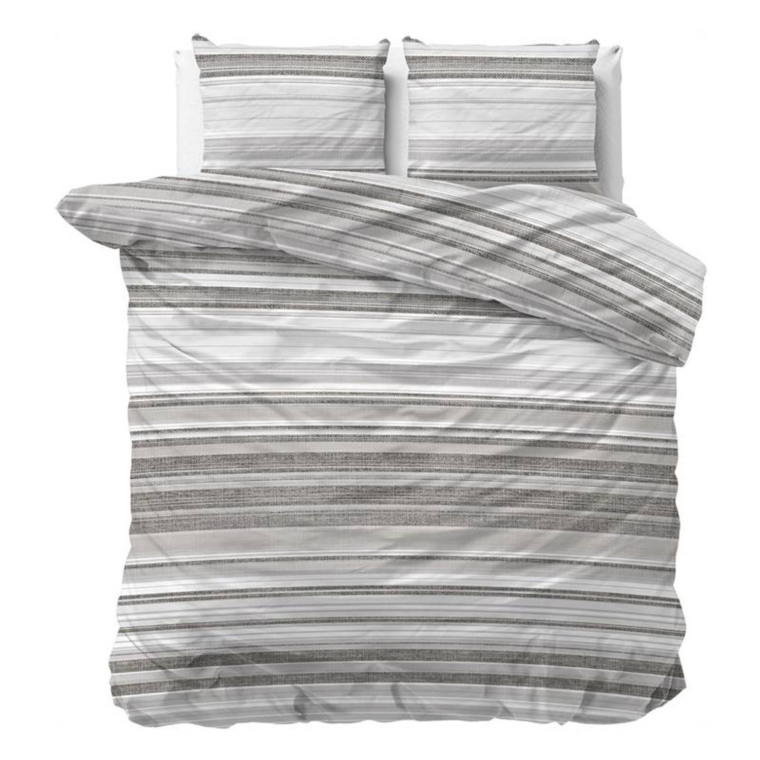 Dreamhouse Bedding Colin dekbedovertrek - Lits-jumeaux (240x200/220 cm + 2 slopen) - Katoen satijn - Grey
