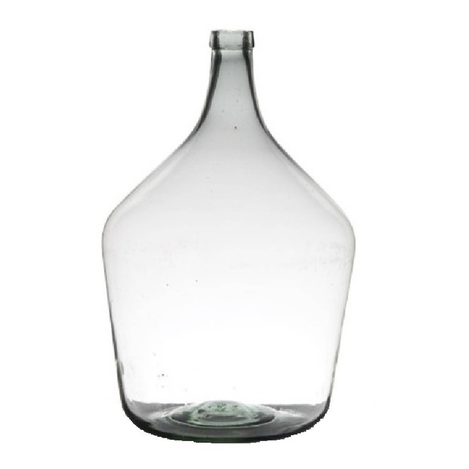Luxe stijlvolle flessen bloemenvaas B34 x H50 cm transparant glas Vazen
