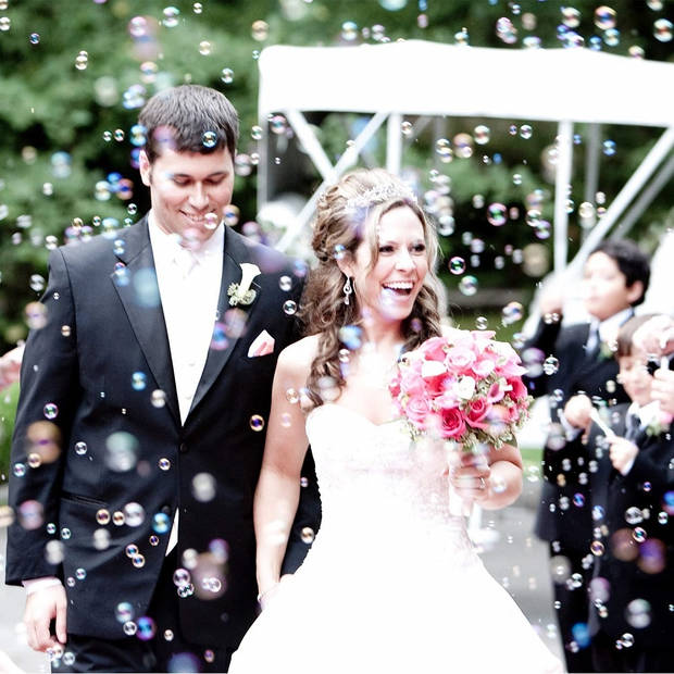 12 STUKS Bruiloft - Trouwerij Bellenblaas Tubes met Hart Huwelijk