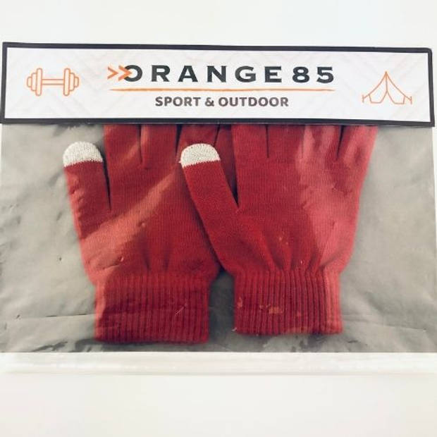Orange85 Handschoenen met Touchscreen - Rood - Smartphone - Touch - Onesize - Elastisch