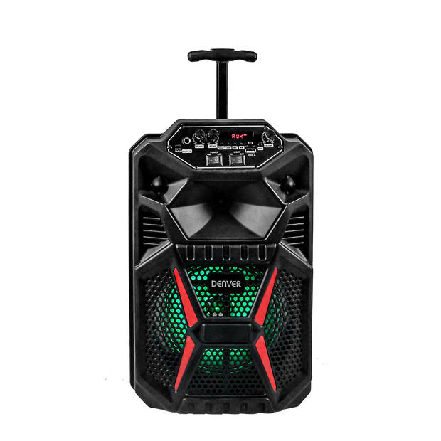 Denver Karaoke Set Incl. Microfoon en Lichteffecten - Partybox Bluetooth 100W/10W RMS - TSP-120 - Zwart