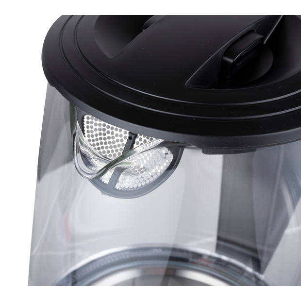 Alpina Waterkoker - Elektrisch - LED - Glas - RVS - Snoerloos - 1,7 Liter