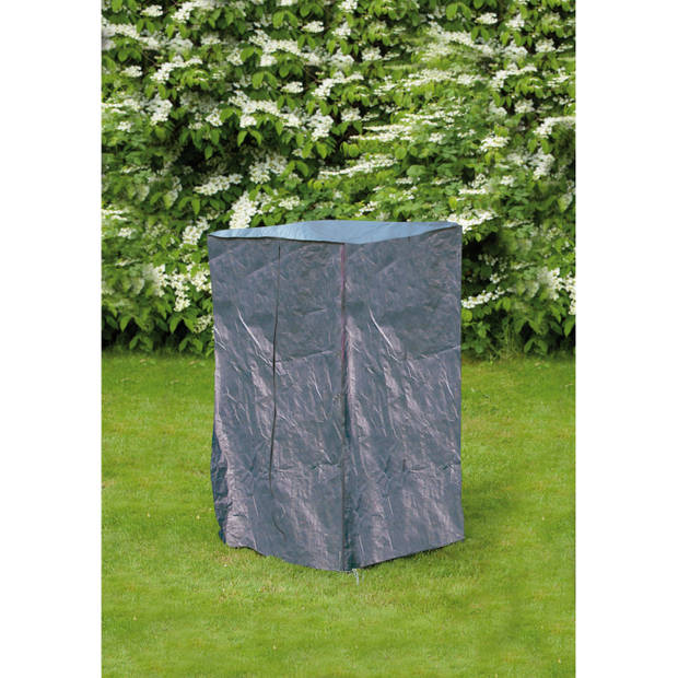 1x Grijze tuinkussens/loungekussens opberghoezen/beschermhoezen met rits 140 x 80 x 72 cm - Tuinkussenhoes