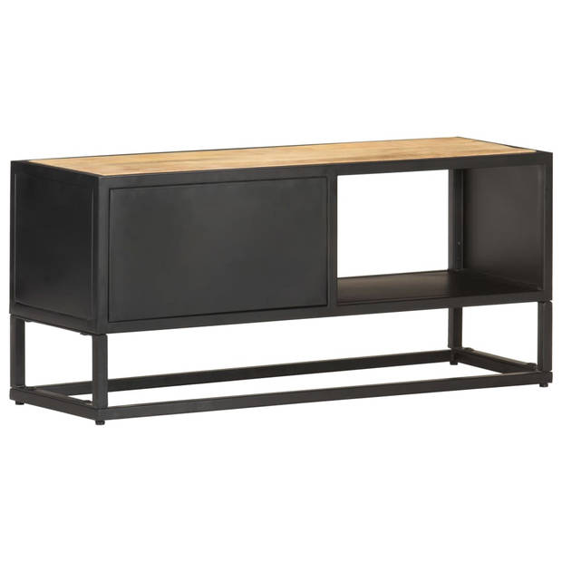 The Living Store TV-kast - Rustiek mangohout - 90 x 30 x 40 cm - 1 deur - 1 vak