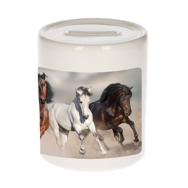 Foto paard spaarpot 9 cm - Cadeau paarden liefhebber - Spaarpotten