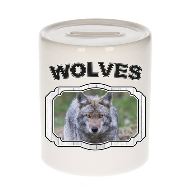 Dieren liefhebber wolf spaarpot - wolven cadeau - Spaarpotten