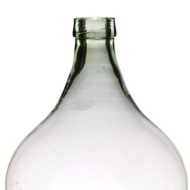 Luxe stijlvolle flessen bloemenvaas B25 x H39 cm transparant glas - Vazen