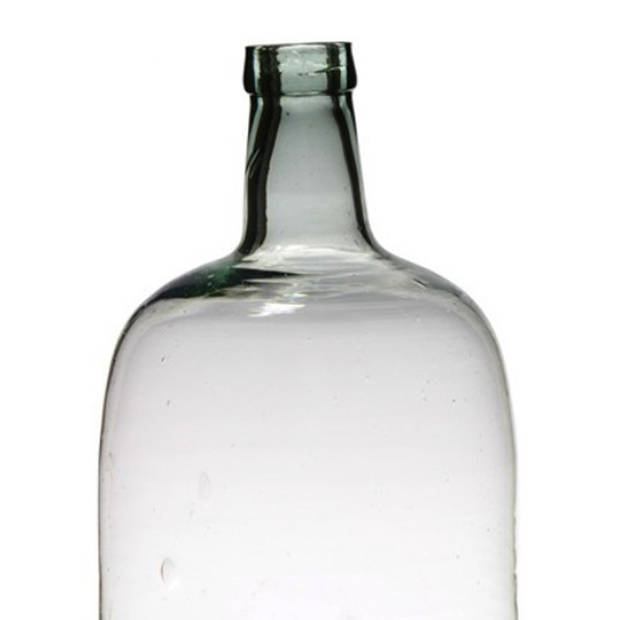 Luxe stijlvolle flessen bloemenvaas B19 x H40 cm transparant glas - Vazen