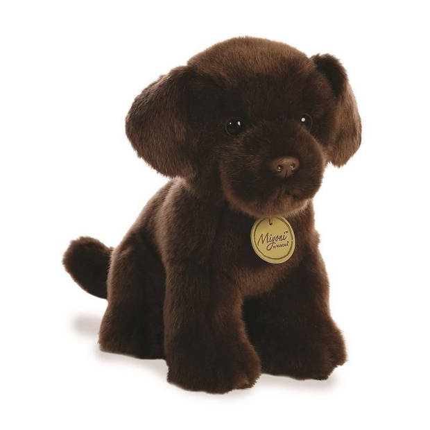 Aurora pluche dieren knuffels bruine labrador hond - 28 cm - Knuffel huisdieren