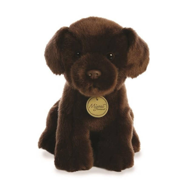 Aurora pluche dieren knuffels bruine labrador hond - 28 cm - Knuffel huisdieren