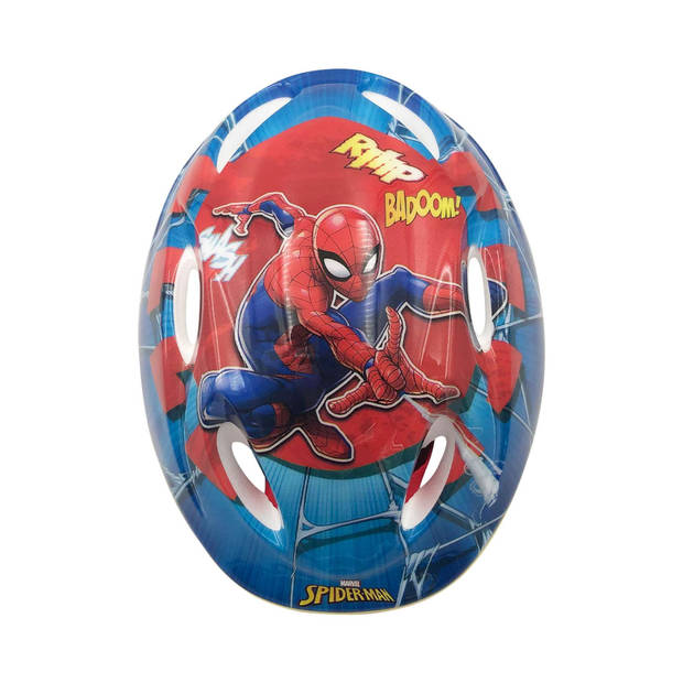 Volare fietshelm Spider-Man jongens 51-55 cm blauw/rood