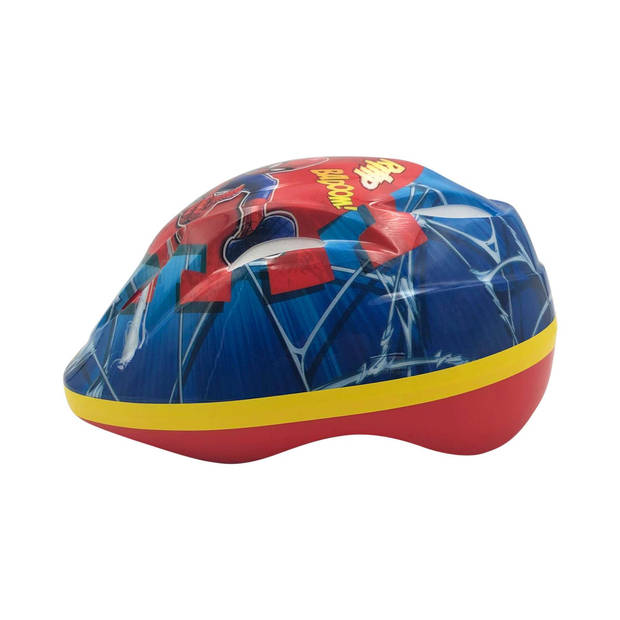 Volare fietshelm Spider-Man jongens 51-55 cm blauw/rood