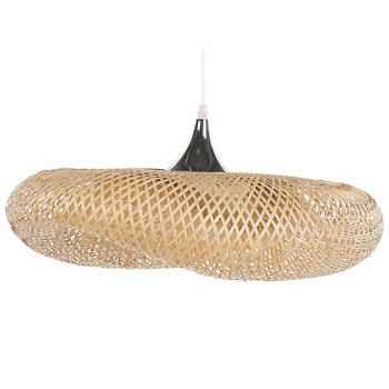 Beliani BOYNE - Hanglamp-Lichte houtkleur-Bamboehout