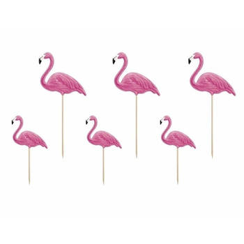 18x Flamingo cocktailprikkers - Cocktailprikkers