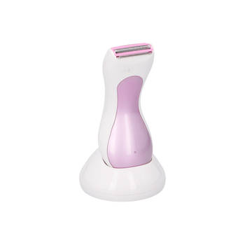 Blokker Dunlop Ladyshave - Oplaadbaar - Draadloos - LED-indicator - Wit/ Roze aanbieding