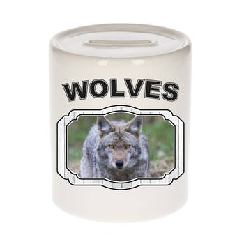 Dieren liefhebber wolf spaarpot - wolven cadeau - Spaarpotten
