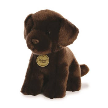 Pluche dieren knuffels bruine labrador hond van 28 cm - Knuffel huisdieren