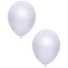 20x Witte metallic heliumballonnen 30 cm - Ballonnen